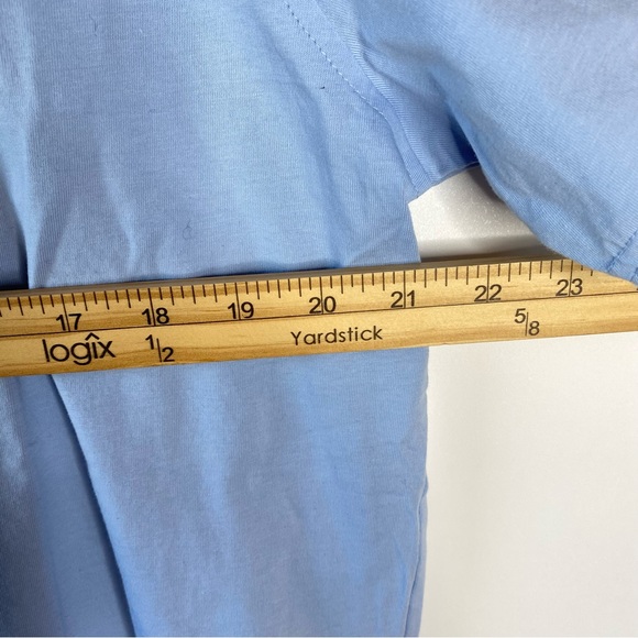 Brooks Brothers Mens Graphic Tee Sz L Light Blue Crew Neck Beach Tropical Ocean - Picture 7 of 9